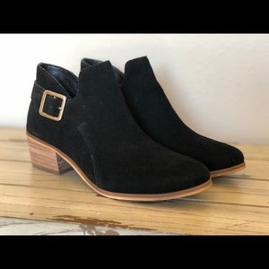 Black suede ankle boots. 🖤